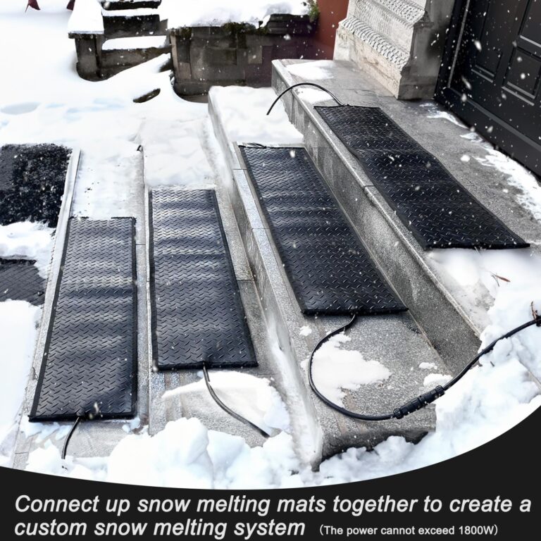 30'' x 30'' Snow Melting Mats Outdoor, Heated Snow Melting Mats, Electric Ice Melting Mats For Winter Snow Removal,Driveway Heating Mat For Snow,Heated Walkway Mats Outdoor With With 10ft Power Cord - Image 2