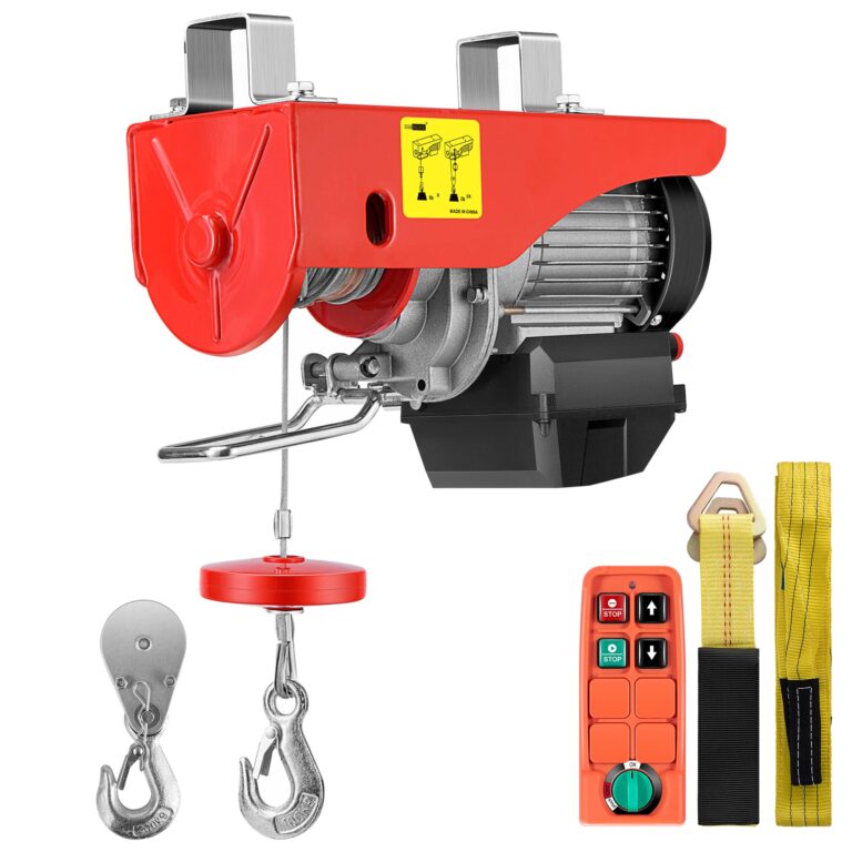 VIVOHOME Electric Hoist, 110V 440 Lbs Winch with Wireless Remote Control, Zinc-Plated Steel Wire Hoist for Garage, Warehouses, Factories 38ft Lifting Height with Emergency Stop Switch ETL Listed