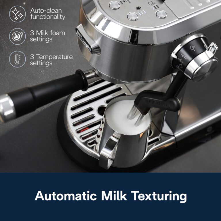 De'Longhi Dedica Maestro Plus Espresso Machine with Automatic Steam Wand for Latte, Cappuccino, Coffee, Stainless Steel, EC950M - Image 6