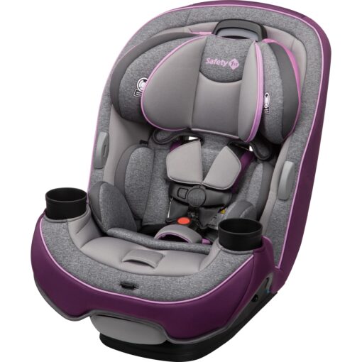 Safety 1st Grow and Go All-in-One Slim Convertible Car Seat, Rear Facing, 5-40 lbs, Forward Facing (30–65 lbs), High Back Booster Seat 40-100 pounds, Sugar Plum Pop