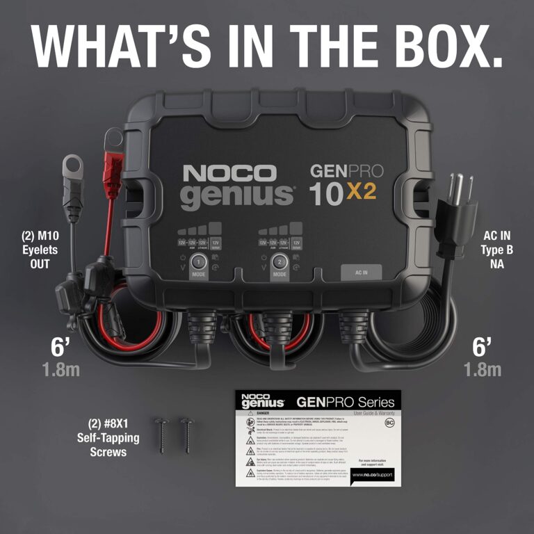 NOCO Genius GENPRO10X2, 2-Bank, 20A (10A/Bank) Smart Marine Battery Charger, 12V Waterproof Onboard Boat Charger, Battery Maintainer and Desulfator for AGM, Lithium (LiFePO4) and Deep-Cycle Batteries - Image 2