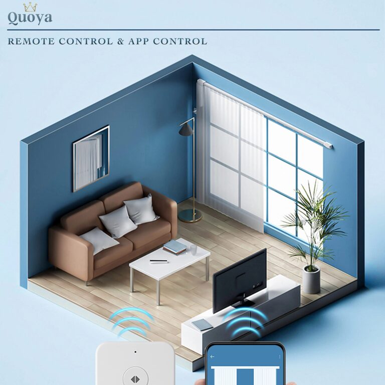 Quoya Smart Electric Curtain Track AT5810【Up to 7m (275inches)- Motorised and Adjustable 】, with Automated Rail Motor with App, Voice, Remote Control, Compatible with Alexa, Google and Siri - Image 3