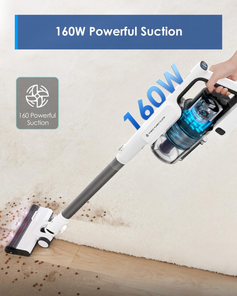 Tineco A30S Cordless Stick Vacuum Cleaner, 160W Powerful Suction, 60 Minutes Runtime, 1L Larger Dustbin, Rechargeable Lightweight and Versatile ZeroTangle Brush PureCyclone Tech LED Headlight - Image 8