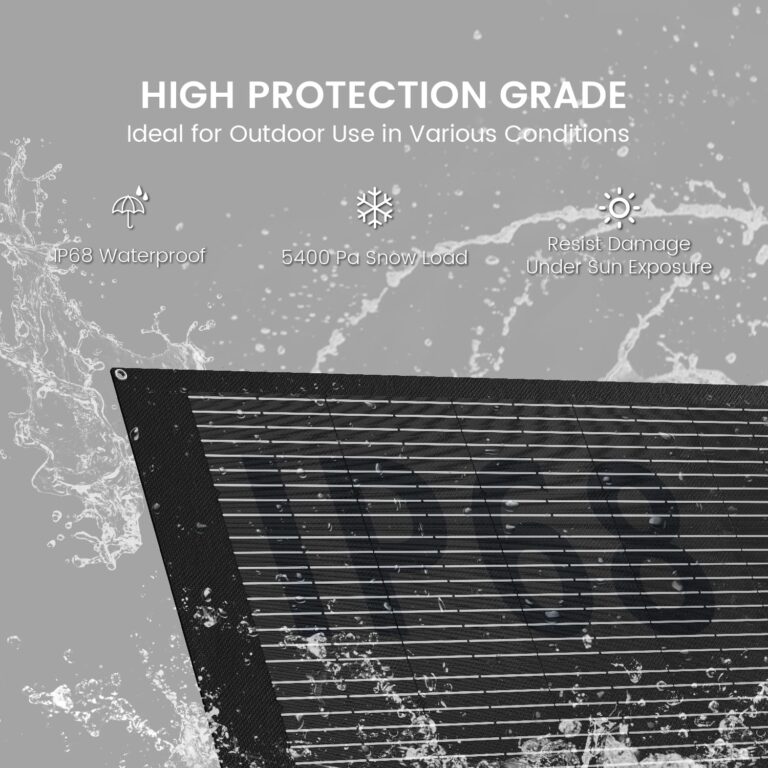 NURZVIY 100 Watt Flexible Solar Panel 12V Monocrystalline 100W 12 Volt Semi-Flex ETFE Solar Panel Charger Off-Grid for Marine RV Trailer Boat Cabin Van Car Uneven Surfaces - Image 6