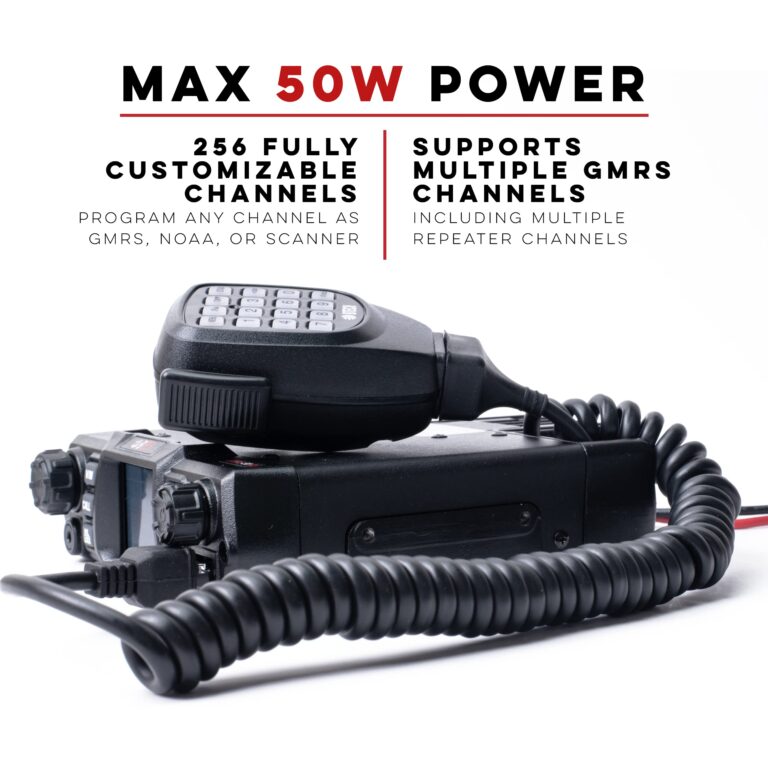 BTECH GMRS-50V2 50W 256 Fully Customizable Channels Mobile GMRS Two-Way Radio. Repeater Compatible, Dual Band Scanning (VHF/UHF), FM, & NOAA Weather Broadcast Receiver - Image 8
