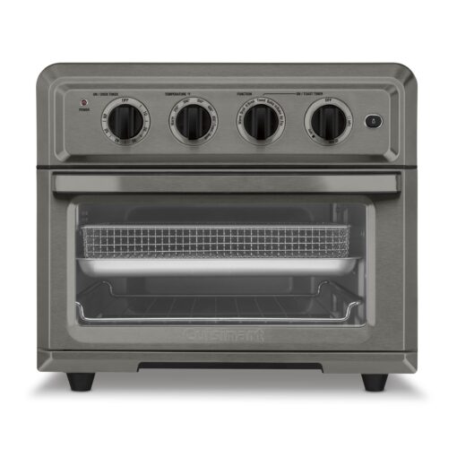 Cuisinart TOA-60BKS Convection AirFryer Toaster Oven, Premium 1800-Watt Oven with 7-in-1 Functions and Wide Temperature Range, Large Capacity AirFryer with 60-Minute Timer/Auto-Off, Black Stainless