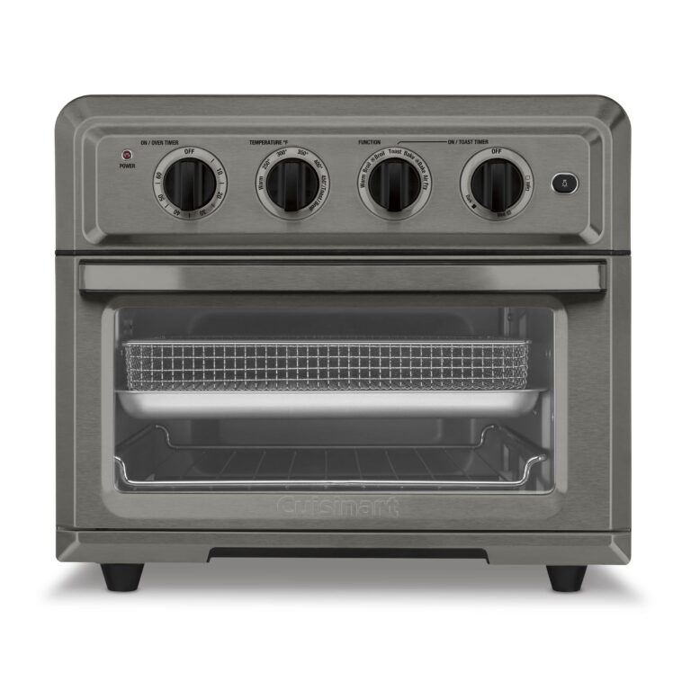 Cuisinart TOA-60BKS Convection AirFryer Toaster Oven, Premium 1800-Watt Oven with 7-in-1 Functions and Wide Temperature Range, Large Capacity AirFryer with 60-Minute Timer/Auto-Off, Black Stainless