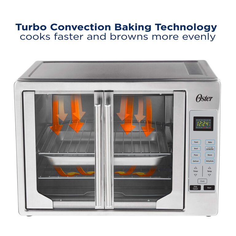 Oster Convection Oven, 8-in-1 Countertop Toaster Oven, XL Fits 2 16" Pizzas, Stainless Steel French Door - Image 5