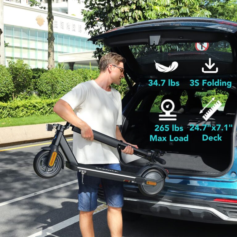 Caroma Electric Scooter Adults, 20 mph & 300 lbs, 350W Motor, 20 Miles Range & 20 Mph, 9" Solid Tires, Folding Motorized Scooter for Adults, App Control - Image 5