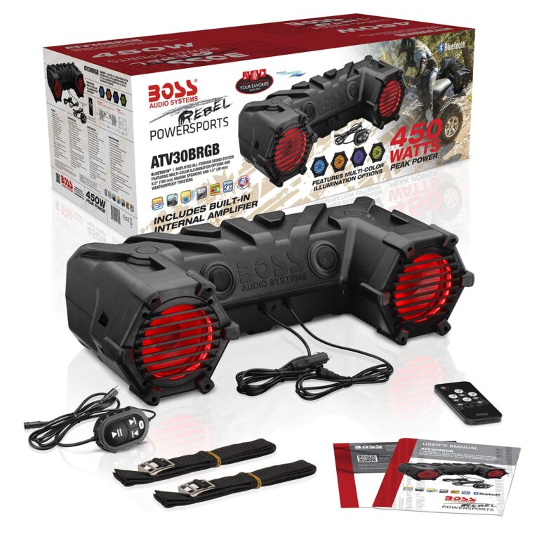 BOSS Audio Systems ATV30BRGB ATV Speaker System - 6.5 Inch Speakers, 1 Inch Tweeters, Built-in Amplifier, Bluetooth, Multi-Color Illumination - Image 2