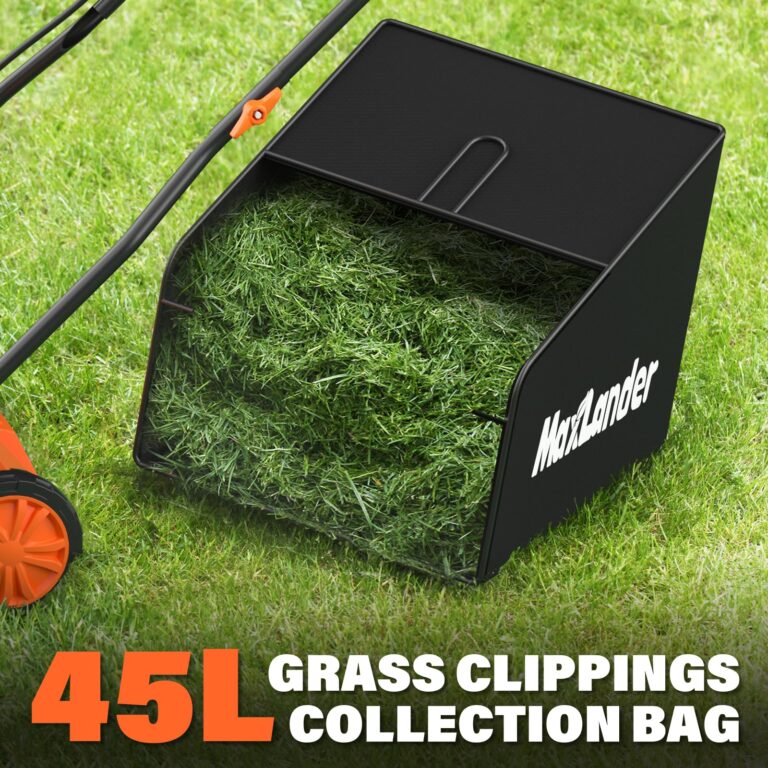 MAXLANDER 15” 13 Amp Electric Dethatcher and Scarifier, 2-in-1 Lawn Dethatcher with 5-Position Depth Adjustment, 45L Removable Collection Bag, Airboost Technology Increases Lawn Health - Image 4