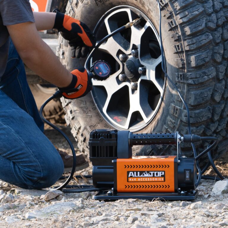ALL-TOP Air Compressor with Digital Pressure Gauge Tire Inflator Kit, 12V Portable Inflator 7.06ft³/Min, Offroad Air Pump for Truck Tires, Heavy Duty Max 150 PSI for 4x4 Vehicle & RV - Image 2