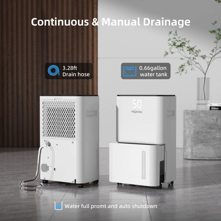 HOGARLABS 3500 Sq. Ft 50 Pint Energy Star Dehumidifier for Home Basements Bedroom Bathroom | Dehumidifiers with Drain Hose for Medium to Large Room, Intelligent Humidity ControL. - Image 6