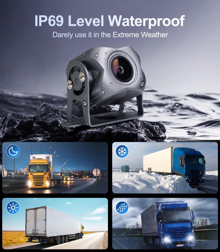 5-Channel 1080P Backup Camera Dash Cam with 10.2'' Monitor Android.11,DVR Recording Back Up Camera for RV/Truck/Van/Trailer/SUV Cars, Car Raido with Wireless CarPlay/Android Auto/BT/FM Radio/WiFi - Image 2