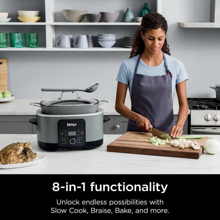 Ninja MC1001 Foodi PossibleCooker PRO 8.5 Quart Multi-Cooker, with 8-in-1 Slow Cooker, Dutch Oven, Steamer, Glass Lid Integrated Spoon, Nonstick, Oven Safe Pot to 500°F, Sea Salt Gray - Image 8