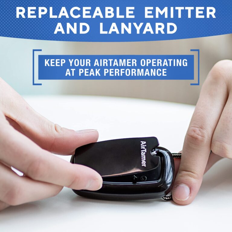 AirTamer A315 Advanced Rechargeable and Portable Air Negative Ion Generator | Proven Performance, Black with Black Leather Travel Case - Image 7