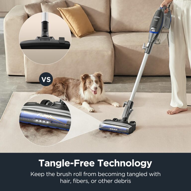 Eureka Corded Stick Vacuum Cleaner for Home Pet Hair, Lightweight Vacuum Cleaner with Powerful Suction for Carpet Tile and Hard Floor, Blue, NES520BL 2-in-1 Flash Handheld Vac - Image 7