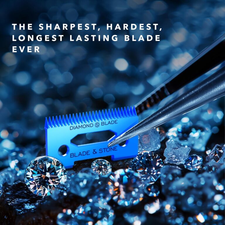 Blade & Stone - Clippers, Trimmers, and Mens Shaver - Professional Foil Shaver for Men - Diamond-S Blade - Graphene-X Blades - High-Torque Motors - Waterproof Shaving Machine - Big Blue - Image 3