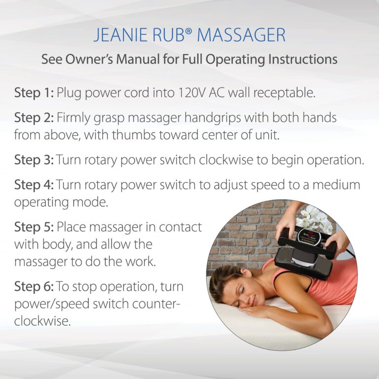 Core Products Jeanie Rub Massager Deluxe Package, Variable Speed Deep Tissue Relaxing Massage Tool with Fleece Pad Cover and Back Accessory - Image 3