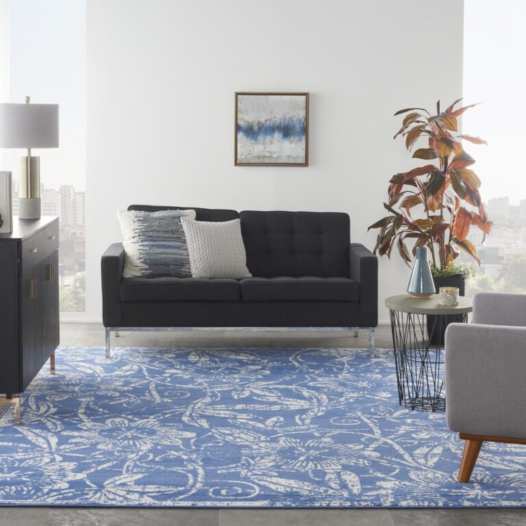 Nourison Whimsicle Floral Blue 8'4" x 11'6" Area Rug, Easy Cleaning, Non Shedding, Bed Room, Living Room, Dining Room, Kitchen (8x12) - Image 2