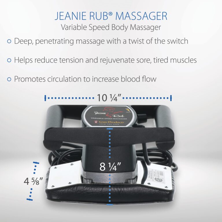 Core Products Jeanie Rub Massager Deluxe Package, Variable Speed Deep Tissue Relaxing Massage Tool with Fleece Pad Cover and Back Accessory - Image 5