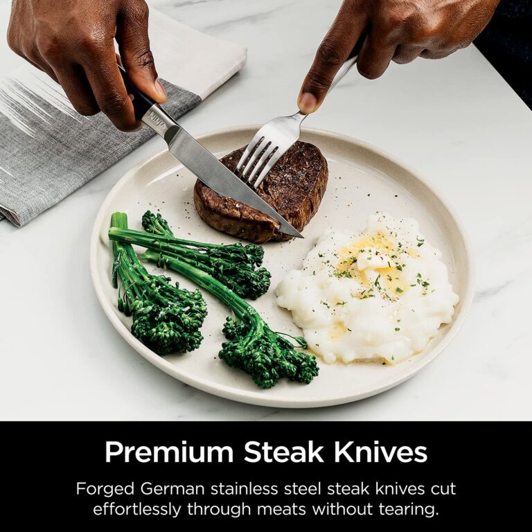 Ninja K32009 Foodi NeverDull Premium Knife System, 9 Piece Knife Block Set with Built-in Sharpener, German Stainless Steel Knives, Black - Image 3