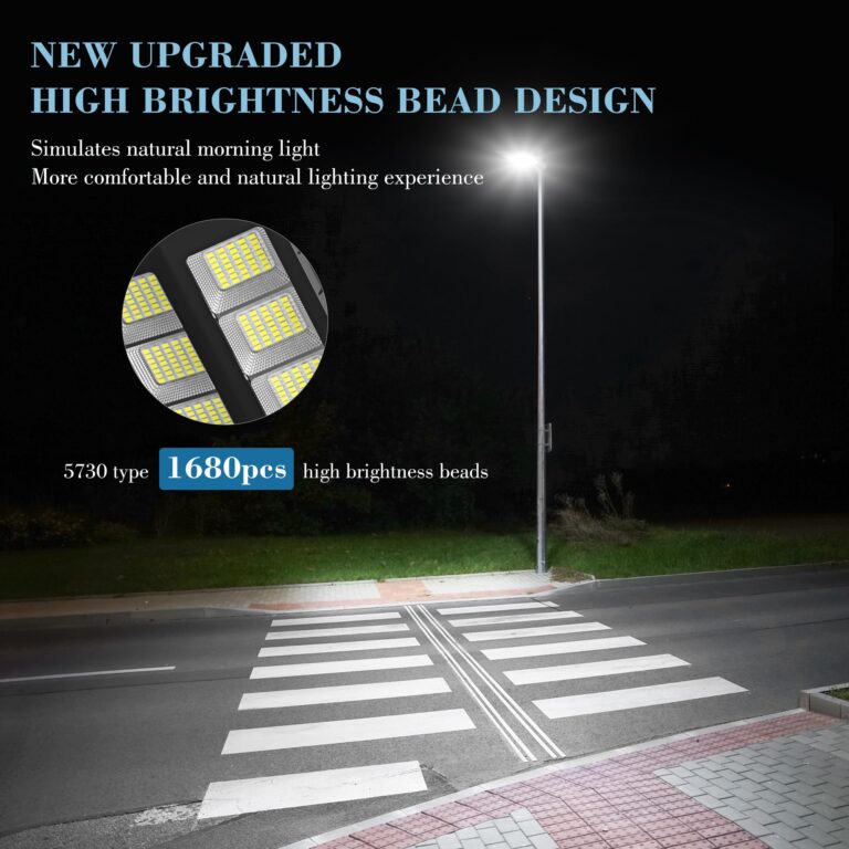 OKPRO 9800W Solar Street Lights Outdoor - 7000K Wide Angle Solar Lights Outdoor with Motion Sensor & Dusk to Dawn, IP66 Waterproof Solar Powered Outdoor Lights for Roadway Yard - Image 6