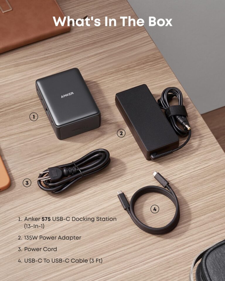 Anker Laptop Docking Station, 13-in-1 USB-C Docking Station, Triple Display with 2 x 4K HDMI and 1 x DP, 85W Charging for Laptop, 10 Gbps USB-C and 5 Gbps USB-A Data, Ethernet, Audio, SD - Image 2