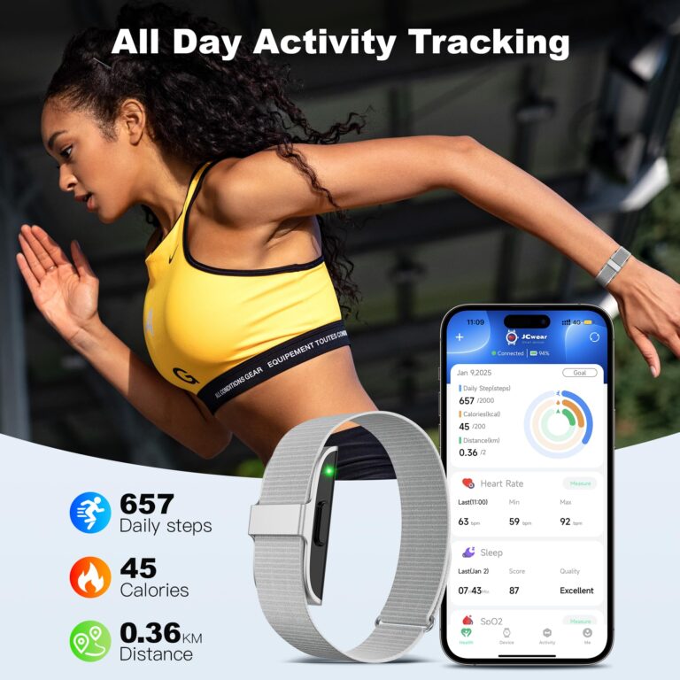SEEKZERO Sleep & Fitness Tracker for Women Men | 24/7 Heart Rate, Blood Oxygen & Stress Monitor | Step & Calorie Counter | IP68 Waterproof Activity Tracker, Gray (No App Subscription) - Image 5