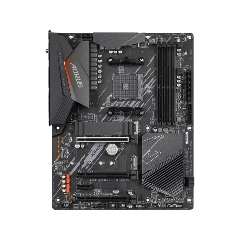 GIGABYTE B550 AORUS Elite AX V3 Motherboard, Supports AMD AM4 Ryzen 5000 Processors, ATX, DDR4, Dual M.2, SATA 6Gb/s, 2.4/5 GHz Dual-Band, 2.5 GbE LAN, PCIe 4.0 - Image 5