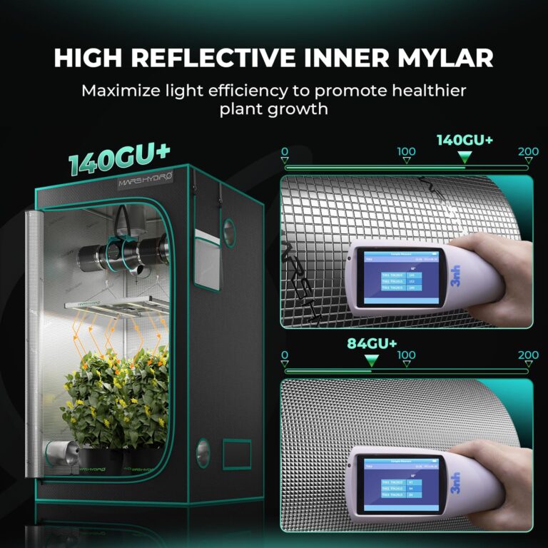 MARS HYDRO 3x3 Grow Tent (36"x36"x71") & Plant Humidifier 5L Combo Kit, Indoor Plant Growing Set, Maximizes Plant Yield in Hydroponics or Indoor Gardening - Image 8