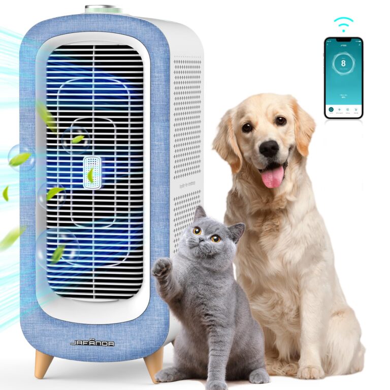 Jafända Large Air Purifiers for Home Pets, Pet Air Purifier up to 2105ft², Air Purifier for Allergies, True HEPA Air Filter Captures 99.97% of Pet Dander/Hair/Odors, Quiet Air Cleaner for Bedroom