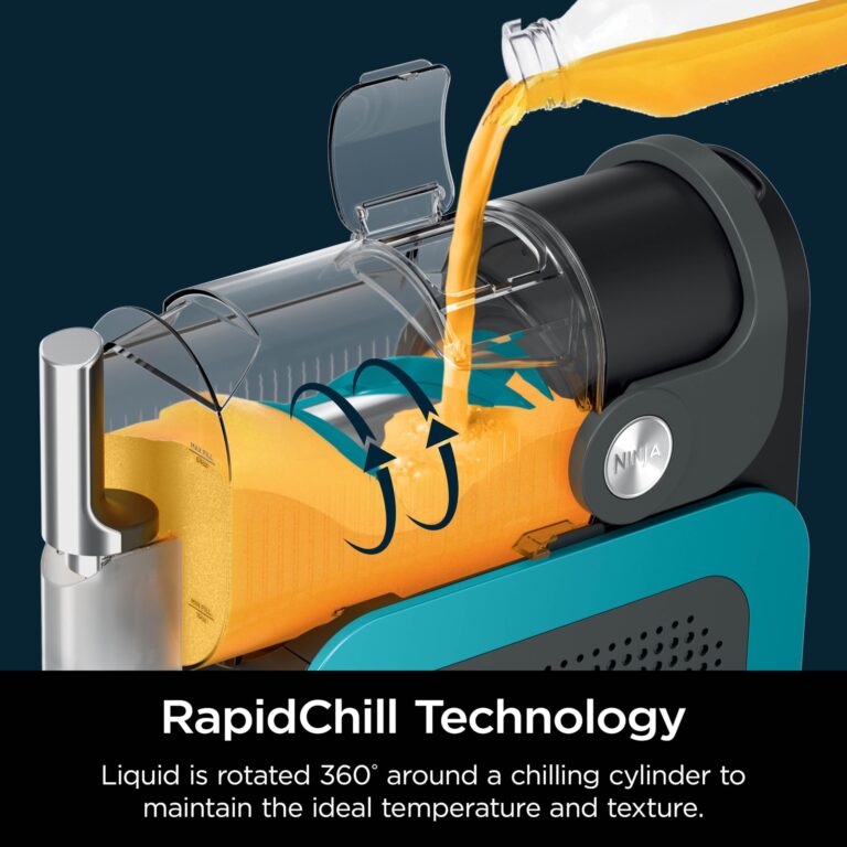 Ninja SLUSHi Professional Frozen Drink Maker with RapidChill Technology, 88 oz. Frozen Drink & Slushie Machine, 2 Preset Programs, Frozen Margaritas, and More, Premium Accents, Teal, FS299 - Image 3