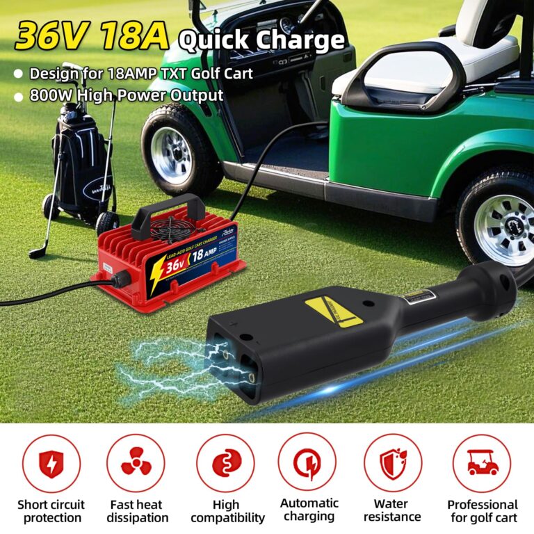 Roykaw 18 AMP 36 Volt Golf Cart Battery Charger, Lead Acid Battery Charger for Golf Cart Compatible with EZGO TXT Electric Models, with D Style Plug, Fast Charging - Image 7