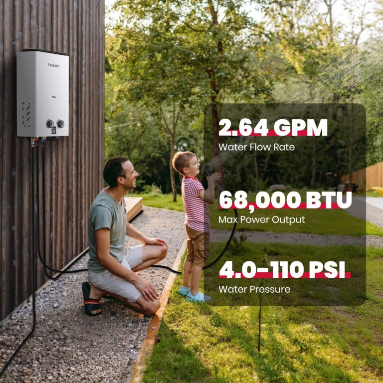 GASLAND 10L Propane Outdoor Tankless Water Heater, Ultra Slim 2.64GPM Portable Propane Shower for Off Grid Camping, G10, 68,000 BTU - Image 8
