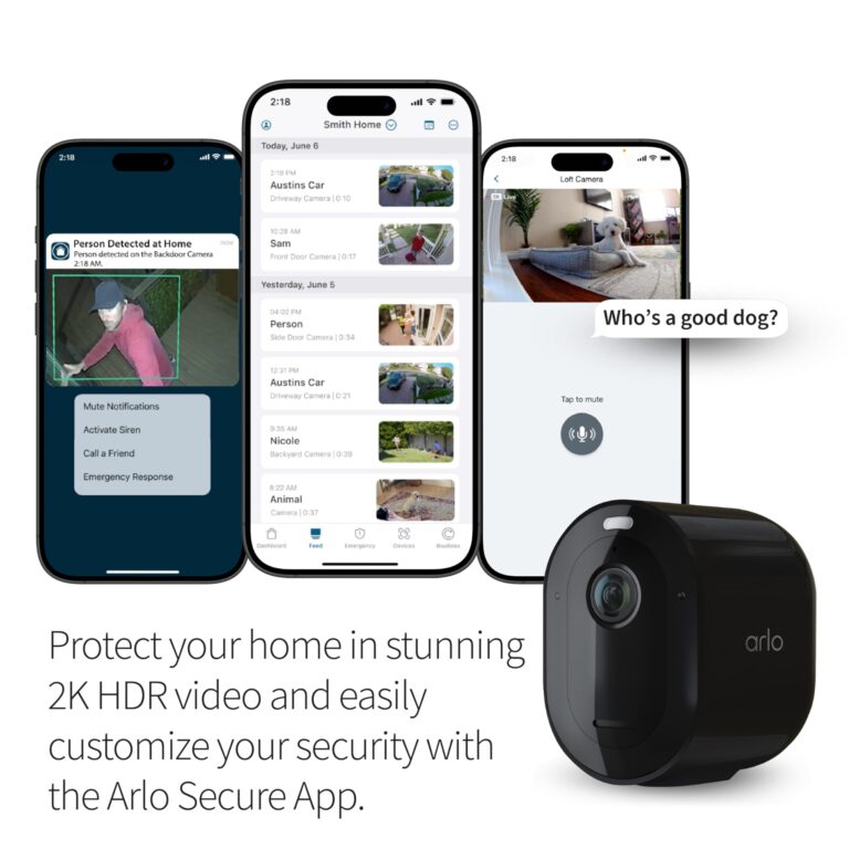 Arlo Pro 5S 2K Spotlight Camera - 2 Pack - Security Cameras Wireless Outdoor, Dual Band Wi-Fi, Color Night Vision, 2-Way Audio, Home Security Cameras, Home Improvement, Black – VMC4260B - Image 6