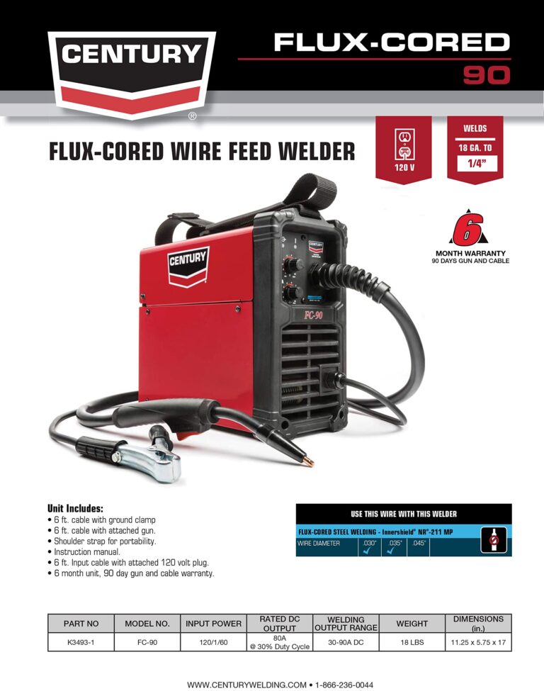 Lincoln Electric FC90 Flux Core Wire Feed Welder and Gun, 90 Amp, 120V, Inverter Power Source for Easy Operation, Portable Shoulder Strap, Best for Small Welding Jobs - Image 12