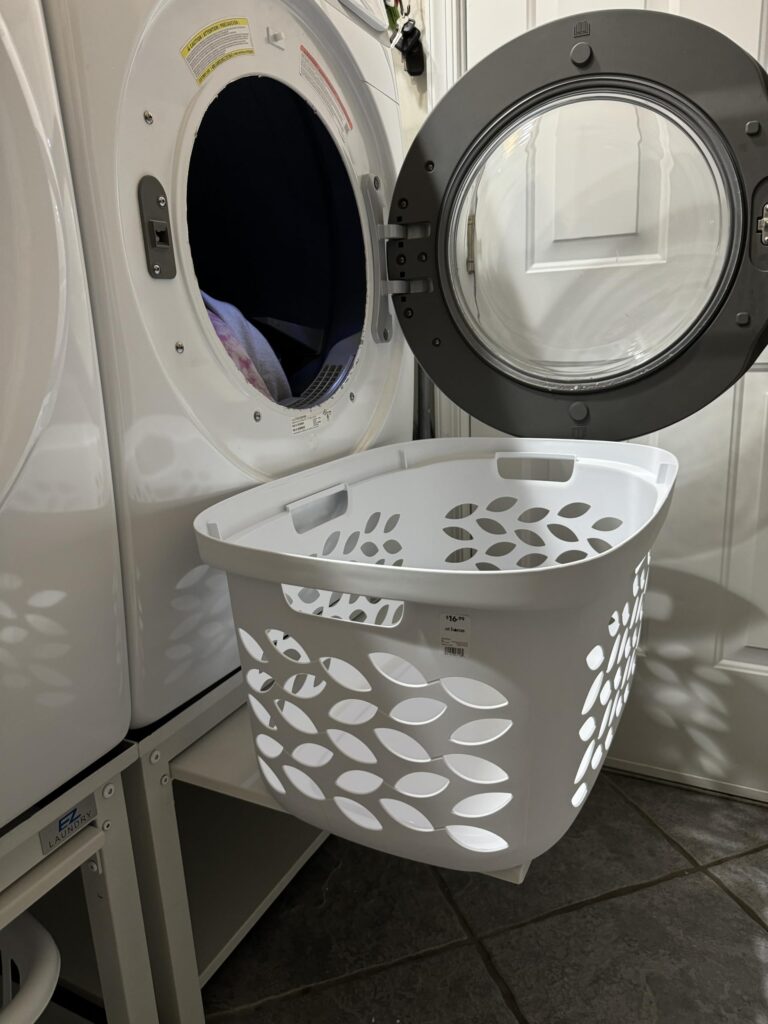 EZ Laundry Laundry Pedestal for Washer and Dryer | 27-Inch Stand with Shelf | Elevates 18" | Includes Drain Pan & Hose, Adjustable Feet Fits All 27" Wide Washer/Dryer Brands - (White with Shelf) - Image 3