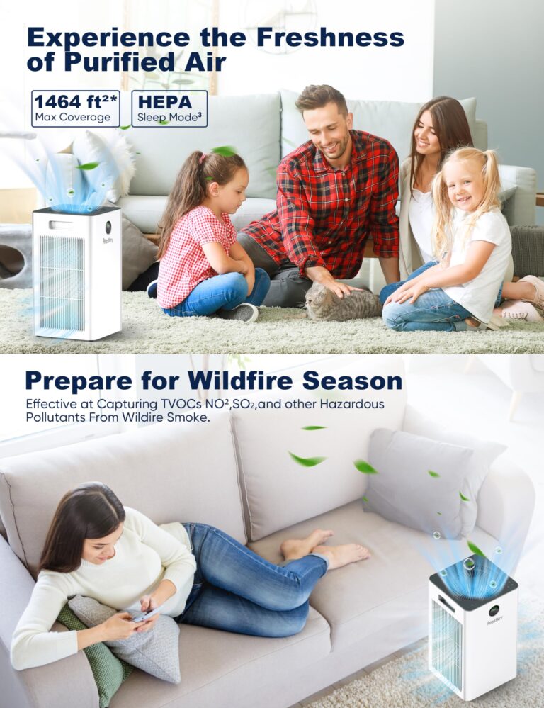 Priestley Air Purifiers for Home Large Room up to 1500 sq ft, Smart Control Air Purifier, True HEPA Filter Air Cleaner Removes 99.97% of Particles, Dust, Allergies Pets Odor, 22dB Quiet Sleep Mode - Image 7