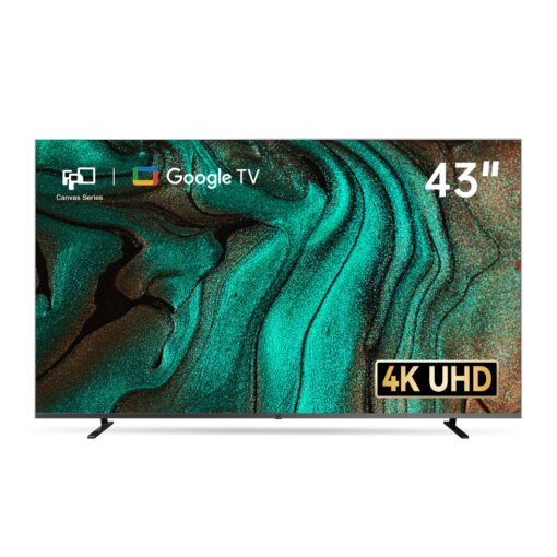 FPD 43 Inch Smart TV 4K UHD LED Flat Screen Google TV with Google Cast, Bluetooth, HDMI, Streaming Live, HDR 10, Dolby Vision, Ultra Slim Television(Canvas-Series, CG43-C3, 2025)