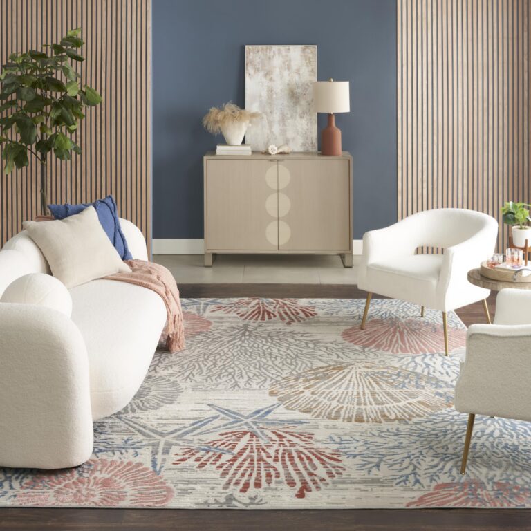Nourison Pompeii Multicolor 7'10" x 9'10" Area Rug Easy Clean, Non Shedding, Bed Room, Living Room, Dining Room, Kitchen (8' x 10') - Image 9