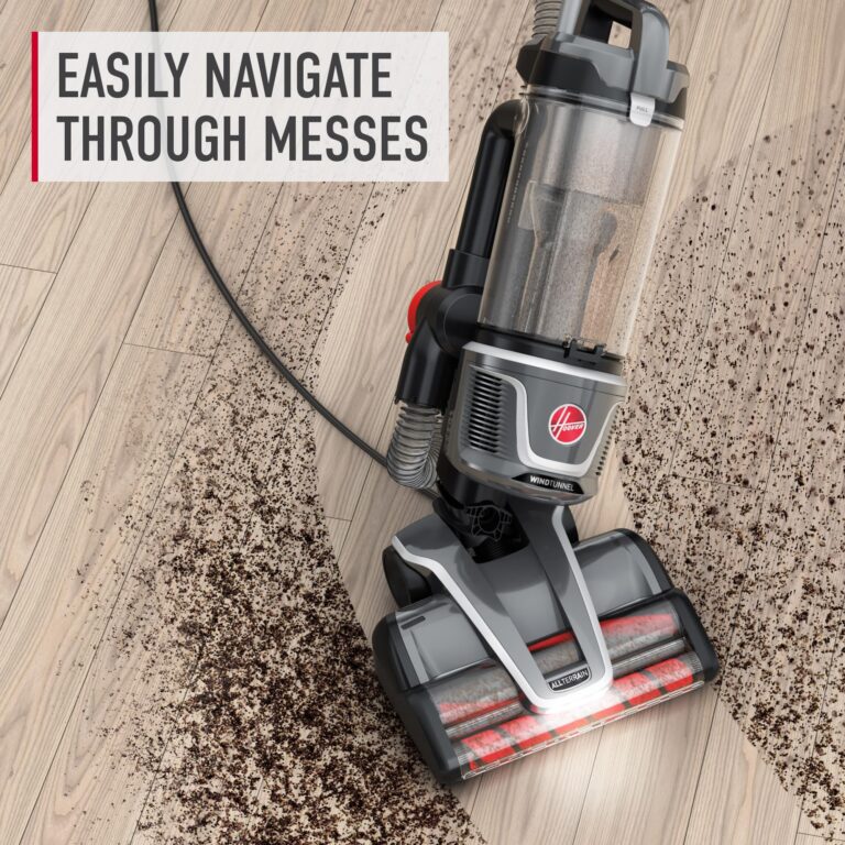 Hoover WindTunnel All-Terrain Dual Brush Roll Bagless Vacuum Cleaner, Corded Upright Vacuum, HEPA Media Filtration, Headlights, Swivel Steering, Corded Vacuum Cleaners for Home Use - Image 3