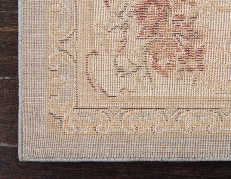Unique Loom Versailles Collection Traditional Classic Floral Motif Area Rug (8' 0 x 10' 0 Rectangular, Slate Blue/ Ivory) - Image 2