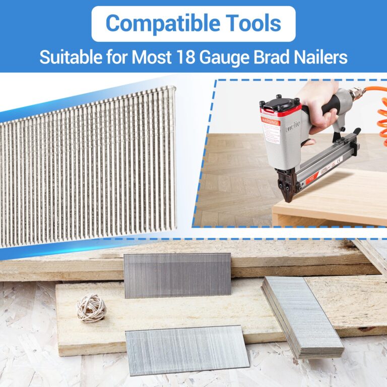meite 18 Gauge Brad Nails, 2 Inch 18GA Brad Nails, 18G 304 Stainless Steel Small Finishing Nail Gun Nails for Pneumatic, Electric Brad Nailer Gun (10 Boxes) - Image 3