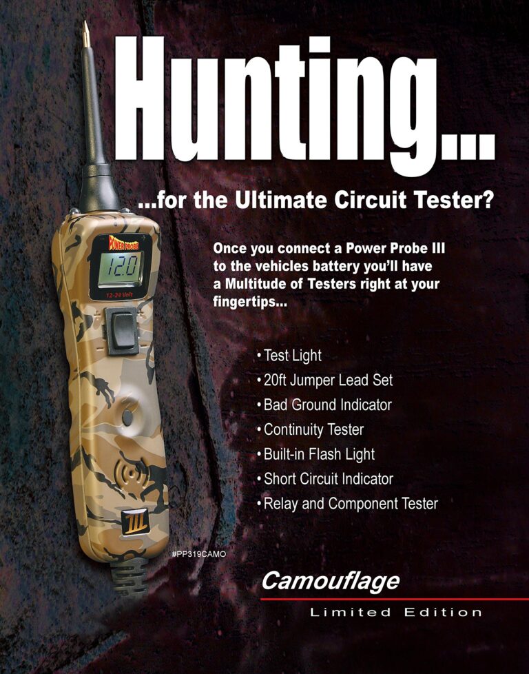 Power Probe III w/Case & Acc - Camo (PP319CAMO) [Car Automotive Diagnostic Test Tool, Digital Volt Meter, AC/DC Current Resistance, Circuit Tester] - Image 2