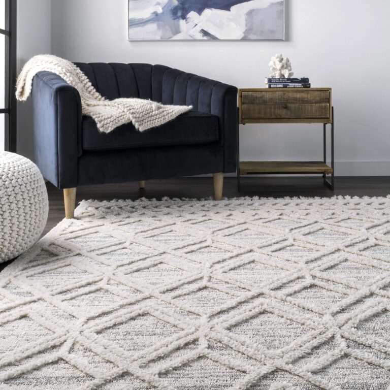 nuLOOM 8x11 Ansley Moroccan Tassel Area Rug, Light Grey, High-Low Textured Bohemian Design, Plush High Pile, Stain Resistant, For Bedroom, Living Room, Hallway, Entryway - Image 7