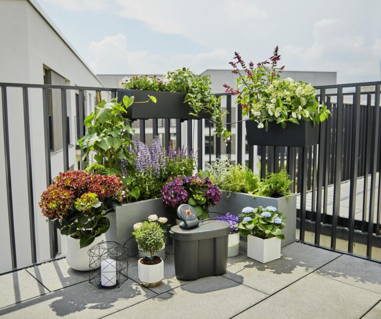 GARDENA (13301) Solar-Powered AquaBloom Irrigation Set with Water Tank: Solar-Powered Irrigation Set to Water up to 20 Potted Plants, Control w/ 14 Irrigation Programs - Image 7