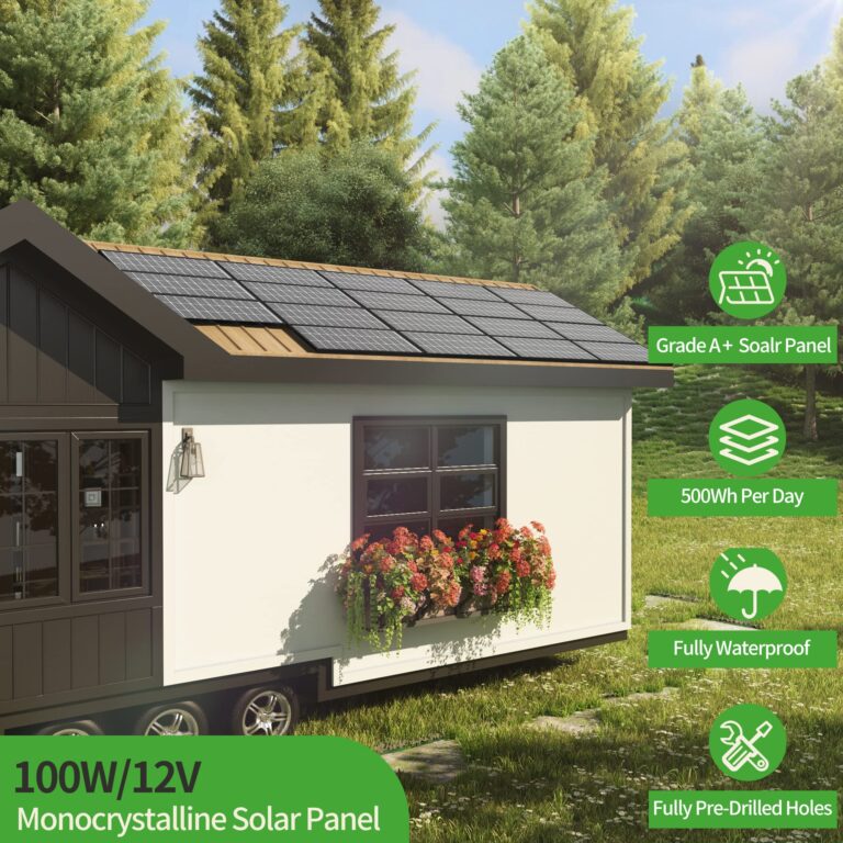 JJN 200 Watt Solar Panels, 9BB Monocrystalline 12V 2PCS 100W Solar Panel, 23% High Efficiency PV Module Power Charger for RV, Home, Farm, Boat, Caravan and Off-Grid Applications - Image 6