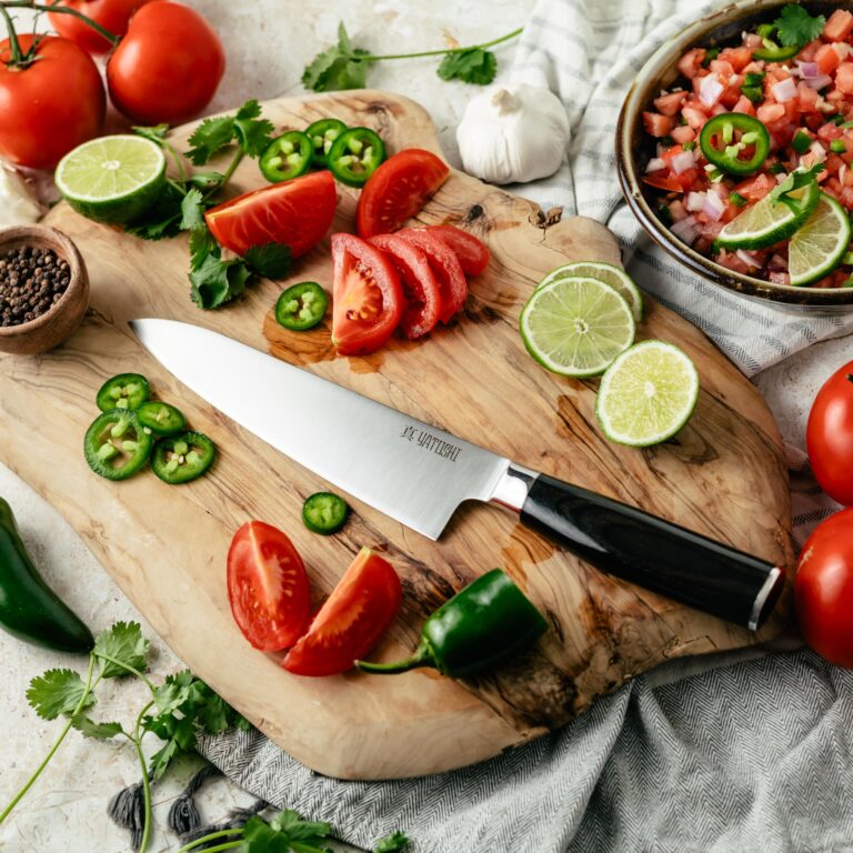 Yatoshi 9 Piece Block Set - Pro Kitchen Knife Set Ultra Sharp High Carbon Steel with Ergonomic Handle - Image 8