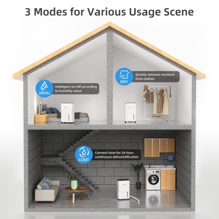HOGARLABS 3500 Sq. Ft 50 Pint Energy Star Dehumidifier for Home Basements Bedroom Bathroom | Dehumidifiers with Drain Hose for Medium to Large Room, Intelligent Humidity ControL. - Image 5
